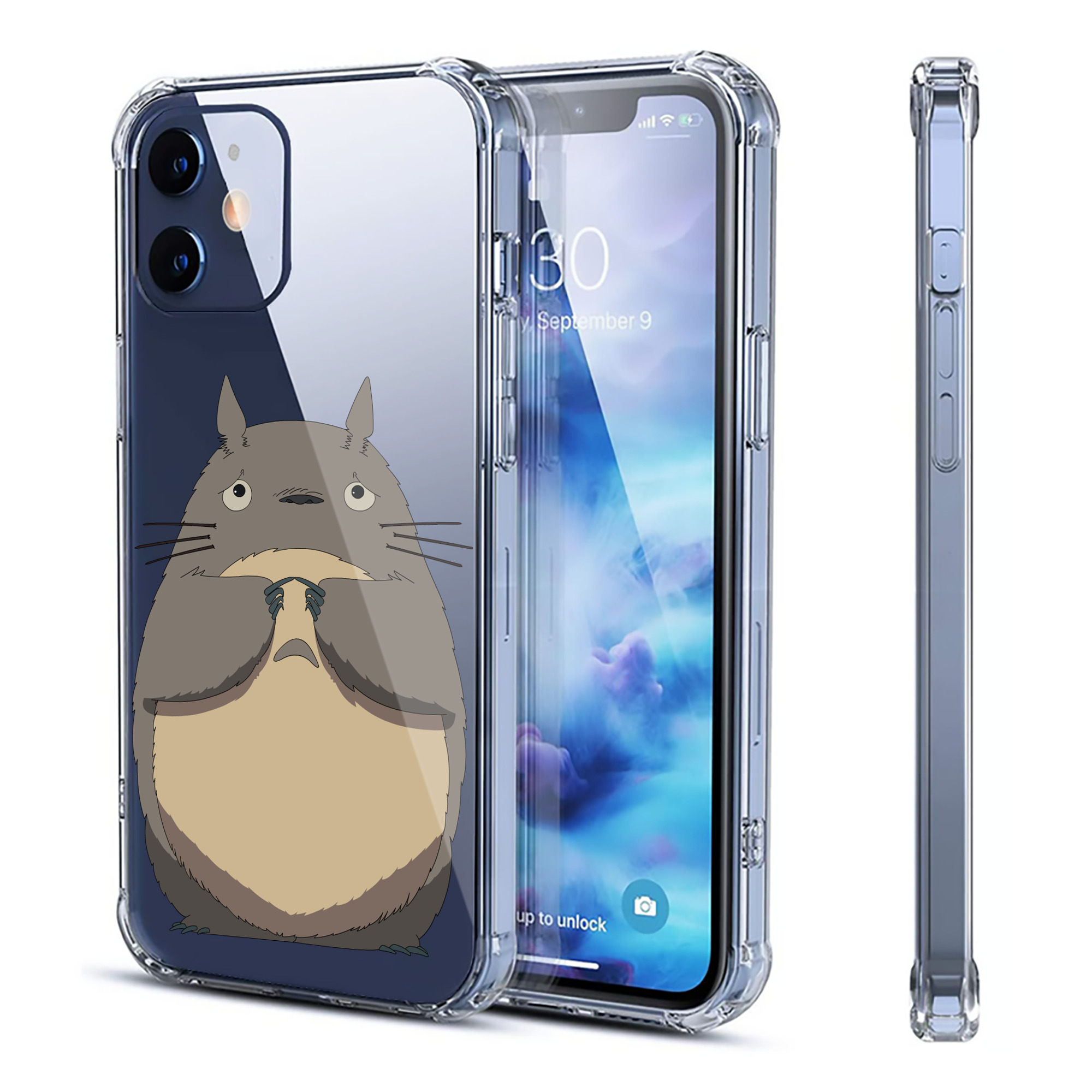 （画像用） となりのトトロ 草壁メイ 草壁サツキ My Neighbor Totoro Satsuki Kusakabe Mei Kusakabe 【iPhone 12シリーズ対応】透明スマホケース（クリアソフトケース）